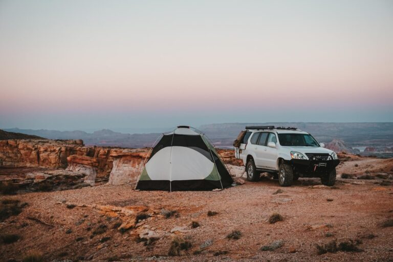 Camping in the desert