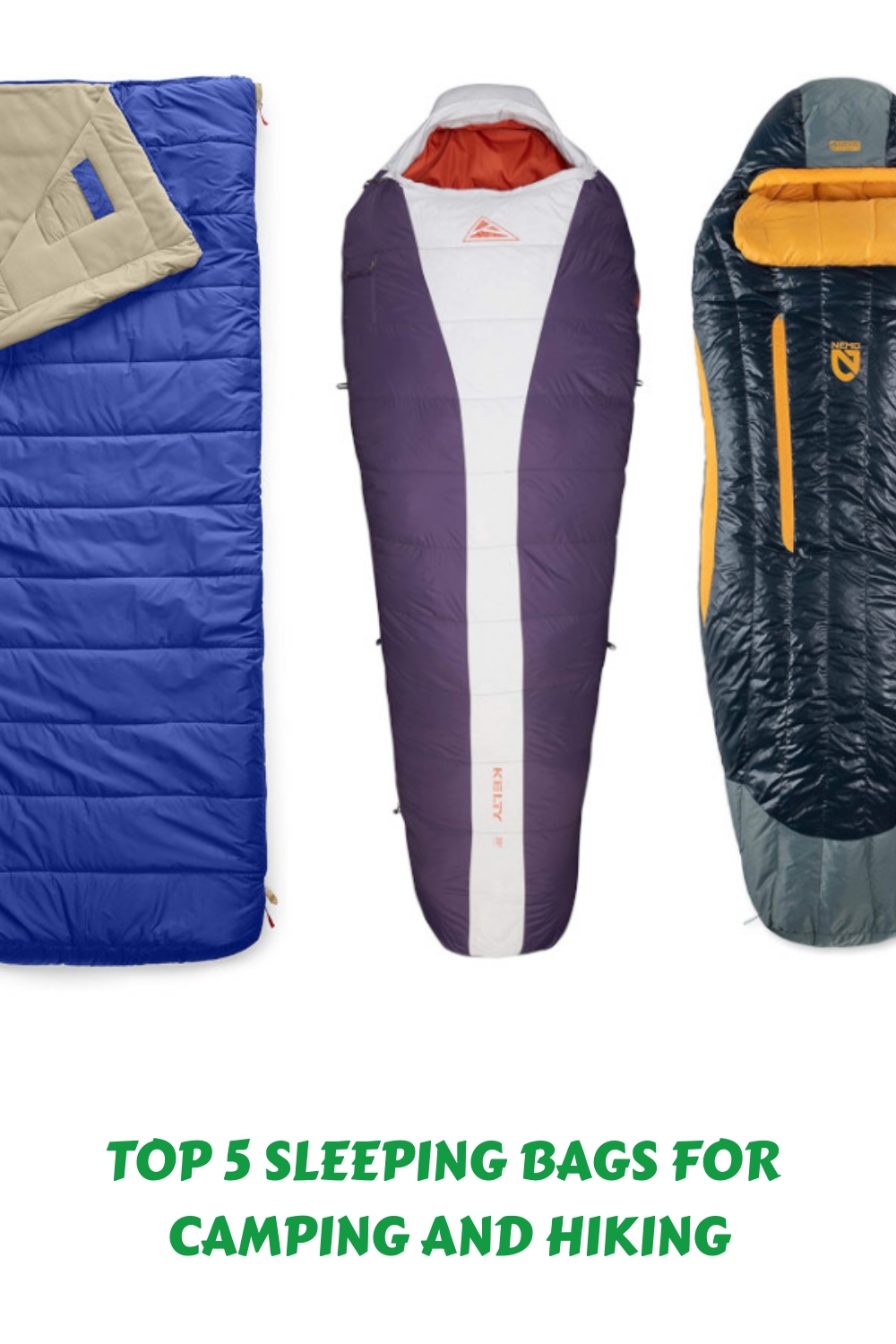 Top 5 Sleeping Bags for Camping and Hiking generated pin 3535